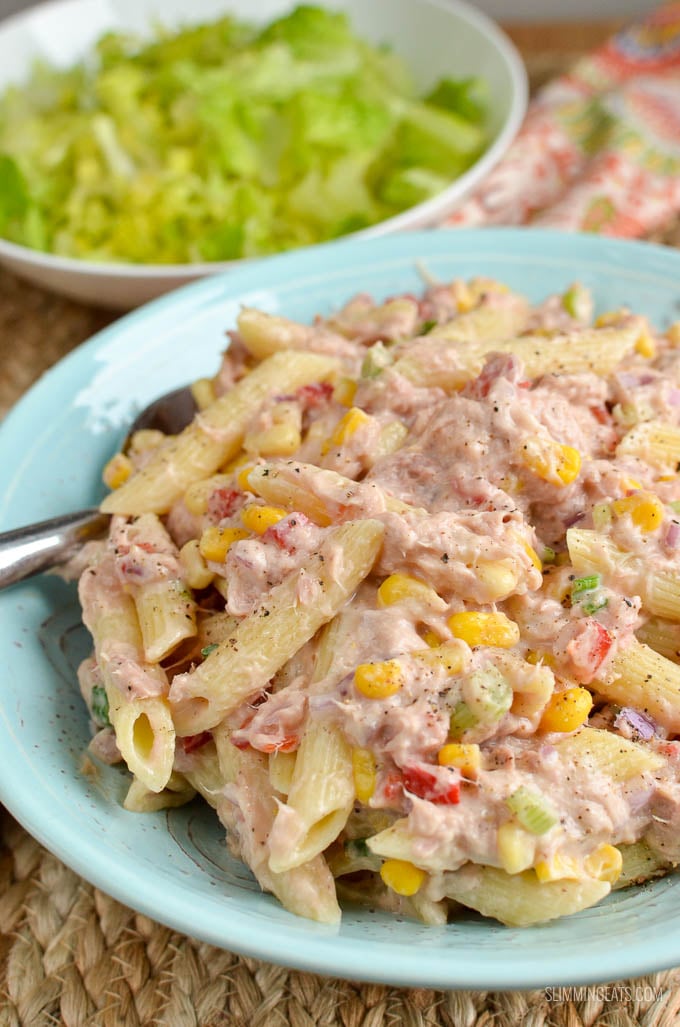 Slimming Eats - Slimming Eats Tuna Pasta Salad - gluten free, Slimming Eats and Weight Watchers friendly