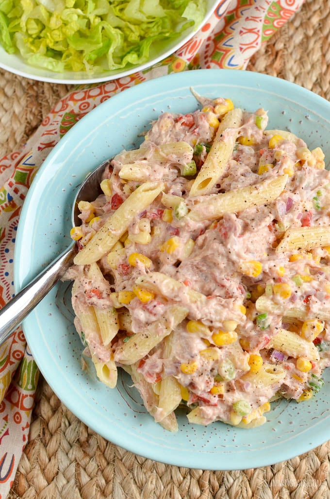 Slimming Eats - Slimming Eats Tuna Pasta Salad - gluten free, Slimming Eats and Weight Watchers friendly