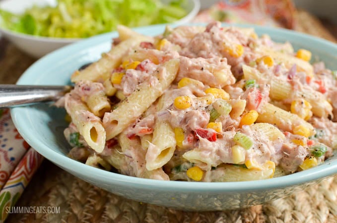 Slimming Eats - Slimming Eats Tuna Pasta Salad - gluten free, Slimming Eats and Weight Watchers friendly