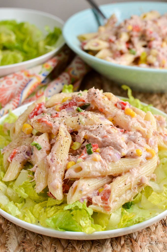 Slimming Eats - Slimming Eats Tuna Pasta Salad - gluten free, Slimming Eats and Weight Watchers friendly