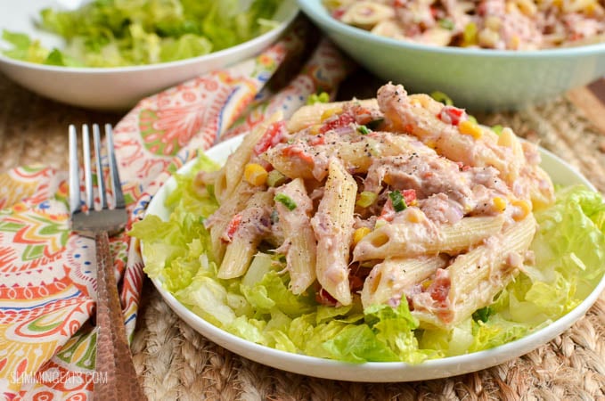 Slimming Eats - Slimming Eats Tuna Pasta Salad - gluten free, Slimming Eats and Weight Watchers friendly