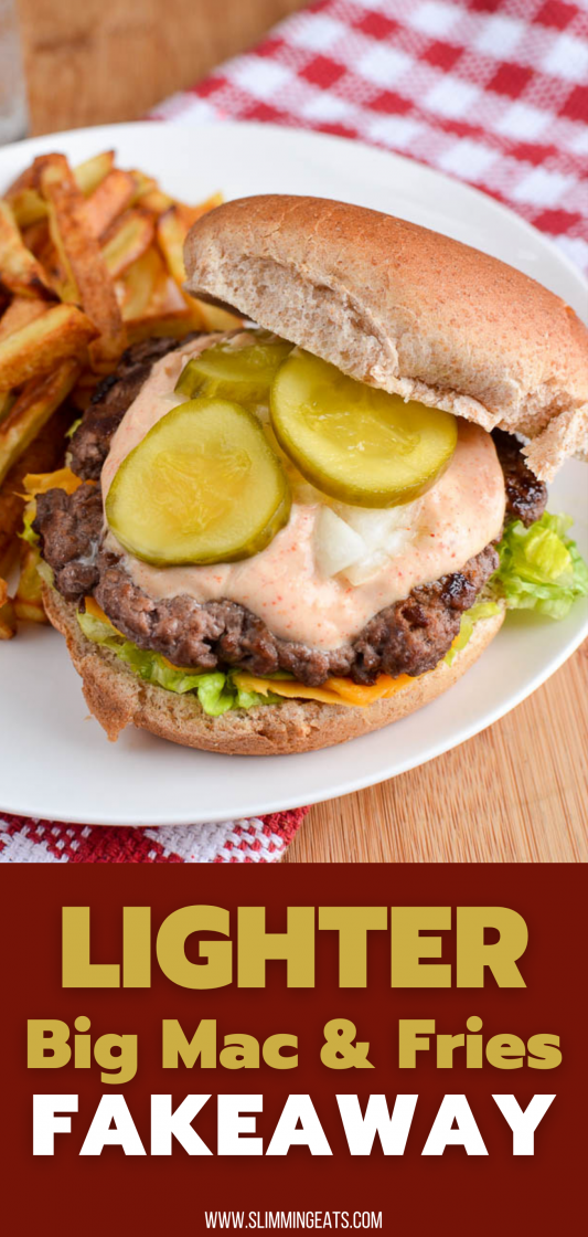 Lighter Big Mac and Fries Fakeaway Slimming Eats Recipe