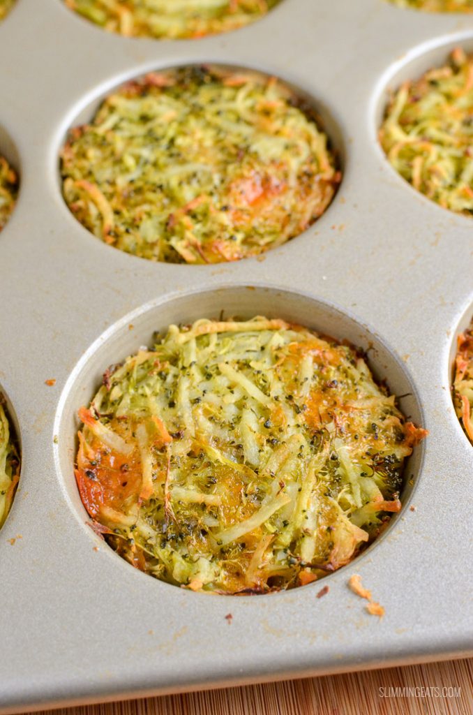 Broccoli Cheddar Hash Brown Muffins Slimming Eats