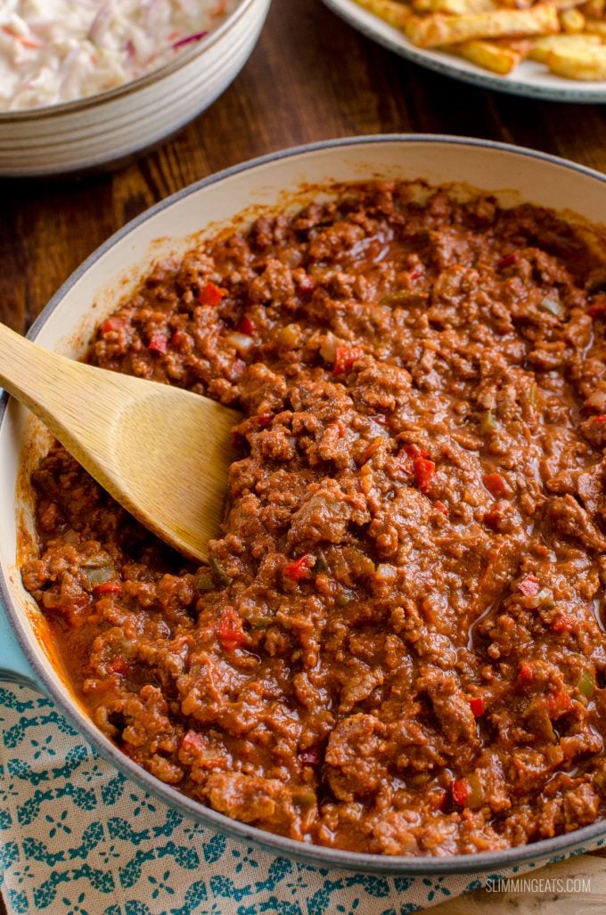 There is nothing more comforting and hearty than some Sloppy Joes mixture, sandwich between bread and some cheese. It's a sweet tangy delicious combination and the whole family will love it. | www.slimmingeats.com There is nothing more comforting and hearty than some Sloppy Joes mixture, sandwich between bread and some cheese. It's a sweet tangy delicious combination and the whole family will love it. | www.slimmingeats.com