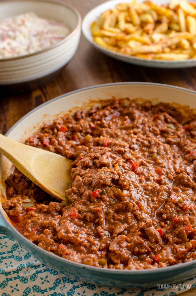 There is nothing more comforting and hearty than some Sloppy Joes mixture, sandwich between bread and some cheese. It's a sweet tangy delicious combination and the whole family will love it. | www.slimmingeats.com There is nothing more comforting and hearty than some Sloppy Joes mixture, sandwich between bread and some cheese. It's a sweet tangy delicious combination and the whole family will love it. | www.slimmingeats.com