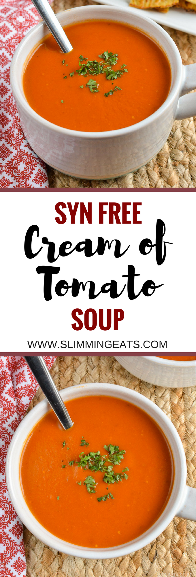 Slimming Eats - Syn Free Cream of Tomato Soup - gluten free, vegetarian, Slimming World and Weight Watchers friendly