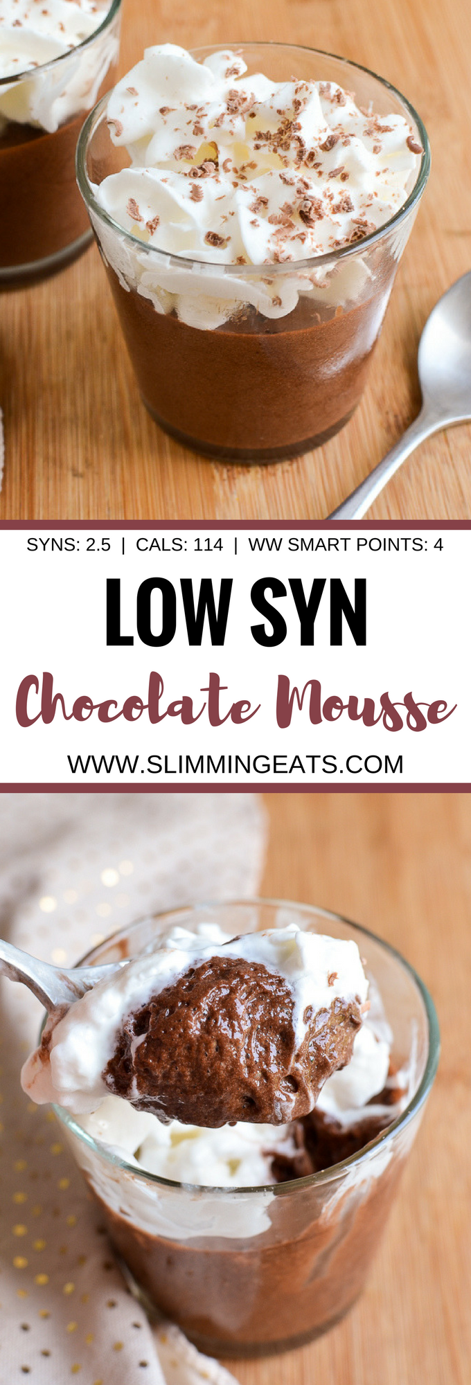 Slimming Eats Low Syn Chocolate Mousse - gluten free, dairy free, vegetarian, Slimming World and Weight Watchers friendly