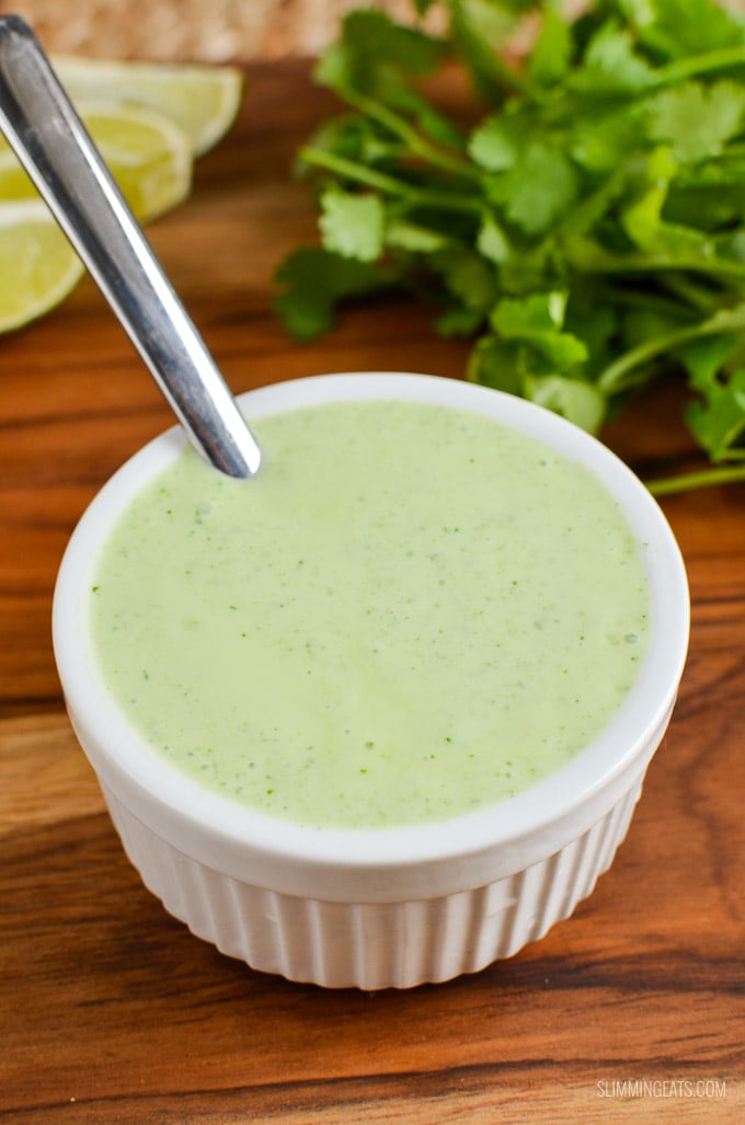 Slimming Eats Cilantro Lime Dressing - gluten free, vegetarian, Slimming Eats and Weight Watchers friendly