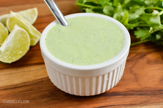 Slimming Eats Cilantro Lime Dressing - gluten free, vegetarian, Slimming Eats and Weight Watchers friendly