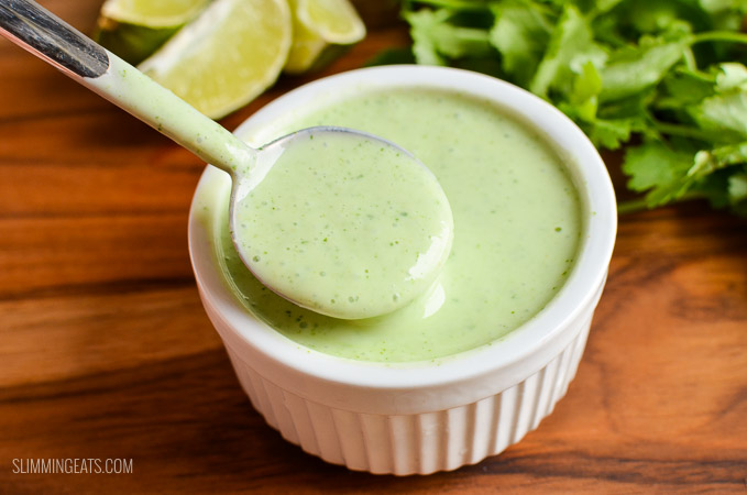 Slimming Eats Cilantro Lime Dressing - gluten free, vegetarian, Slimming Eats and Weight Watchers friendly