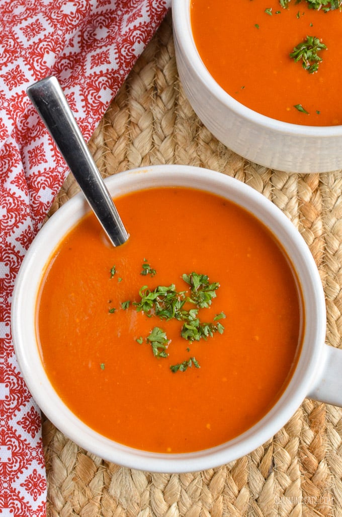 Slimming Eats - Cream of Tomato Soup - gluten free, vegetarian, Slimming Eats and Weight Watchers friendly