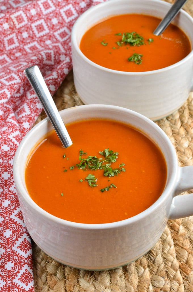 Slimming Eats - Cream of Tomato Soup - gluten free, vegetarian, Slimming Eats and Weight Watchers friendly