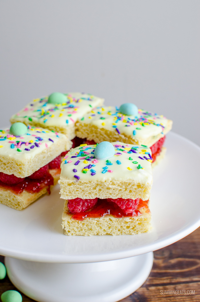Delicious Mini Egg Sponge Cake - a yummy low syn cake that you will want to make again and again. Slimming World and Weigh Watchers friendly