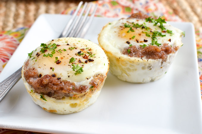 Slimming Eats - Sausage and Egg Breakfast Muffins - gluten free, dairy free, paleo, Slimming Eats and Weight Watchers friendly