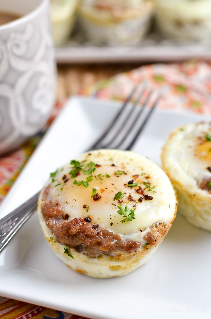 Slimming Eats - Low Syn Sausage and Egg Breakfast Muffins - gluten free, dairy free, paleo, Slimming World and Weight Watchers friendly