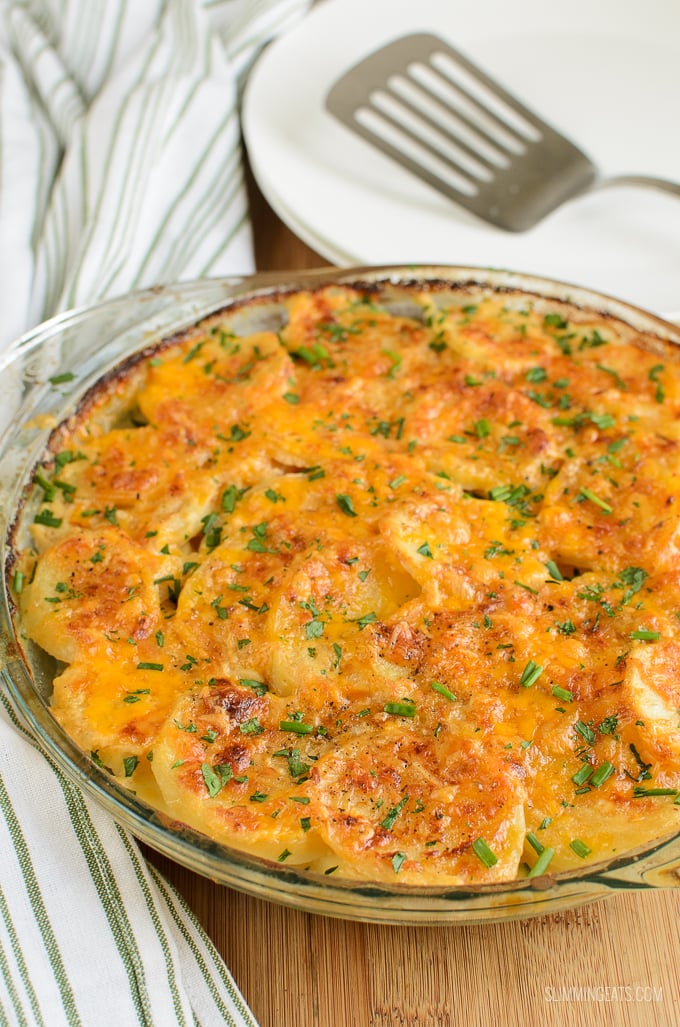 Slimming Eats Scalloped Potatoes - gluten free, vegetarian, Slimming Eats and Weight Watchers friendly