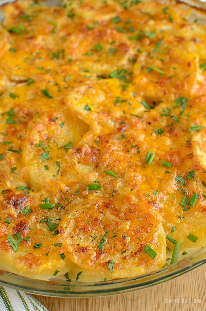 Slimming Eats Scalloped Potatoes - gluten free, vegetarian, Slimming Eats and Weight Watchers friendly