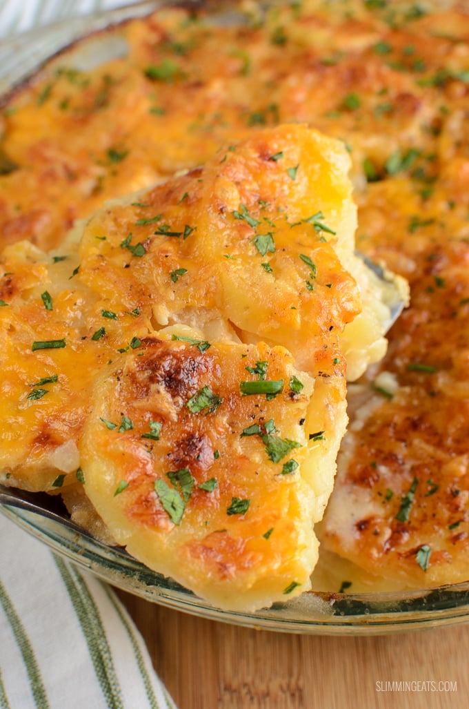 Slimming Eats Scalloped Potatoes - gluten free, vegetarian, Slimming Eats and Weight Watchers friendly