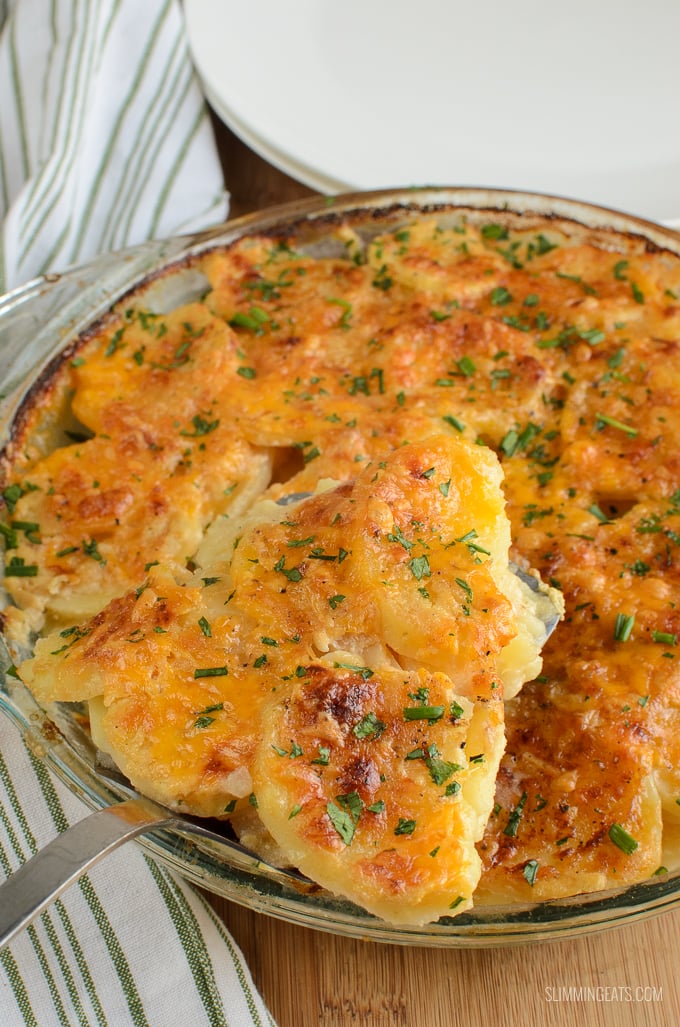 Slimming Eats Scalloped Potatoes - gluten free, vegetarian, Slimming Eats and Weight Watchers friendly