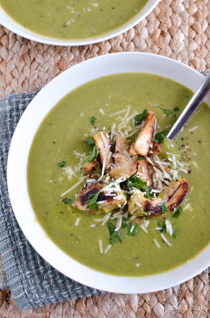 Slimming Eats Syn Free Pea and Zucchini Soup - gluten free, dairy free, vegetarian, Slimming World and Weight Watchers friendly