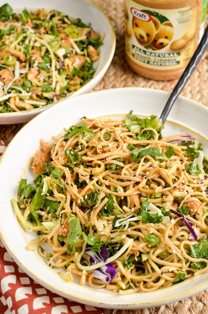 Peanut Chicken Noodle Salad Bowl Slimming Eats