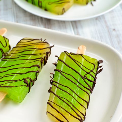 Lime Chocolate Drizzle Popsicles