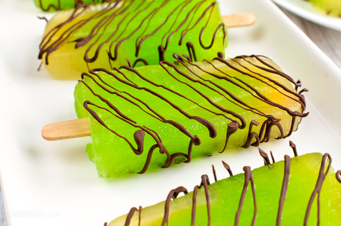 Slimming Eats Lime Chocolate Drizzle Popsicles - gluten free, Slimming World and Weight Watchers friendly