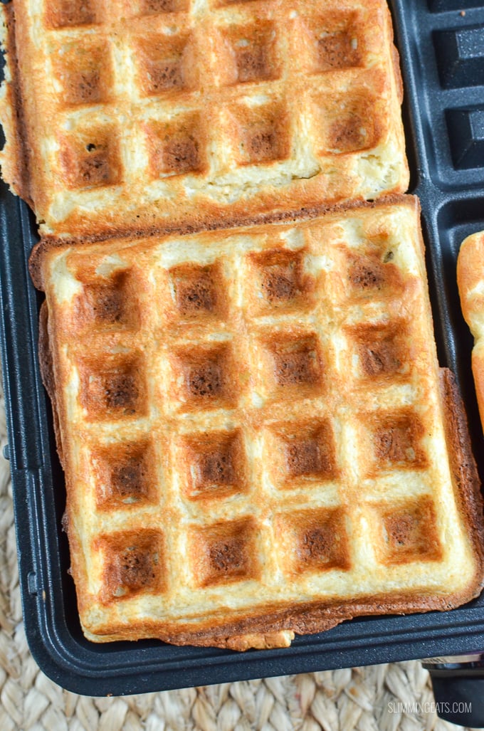 Slimming Eats Classic Belgian Waffles - gluten free, vegetarian, Slimming and Weight Watchers friendly