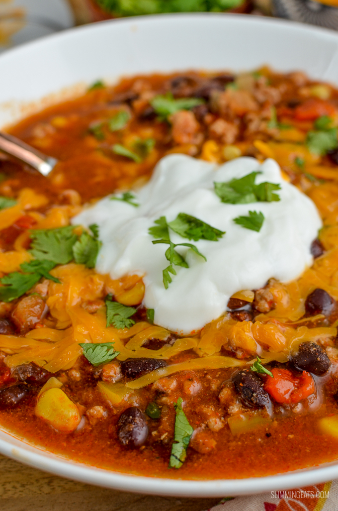 Slimming Eats Syn Free Instant Pot Turkey Taco Soup - gluten free, dairy free, Slimming World and Weight Watchers friendly