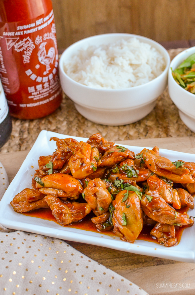 Slimming Eats Quick Sriracha Chicken - gluten free, dairy free, Slimming World and Weight Watchers friendly