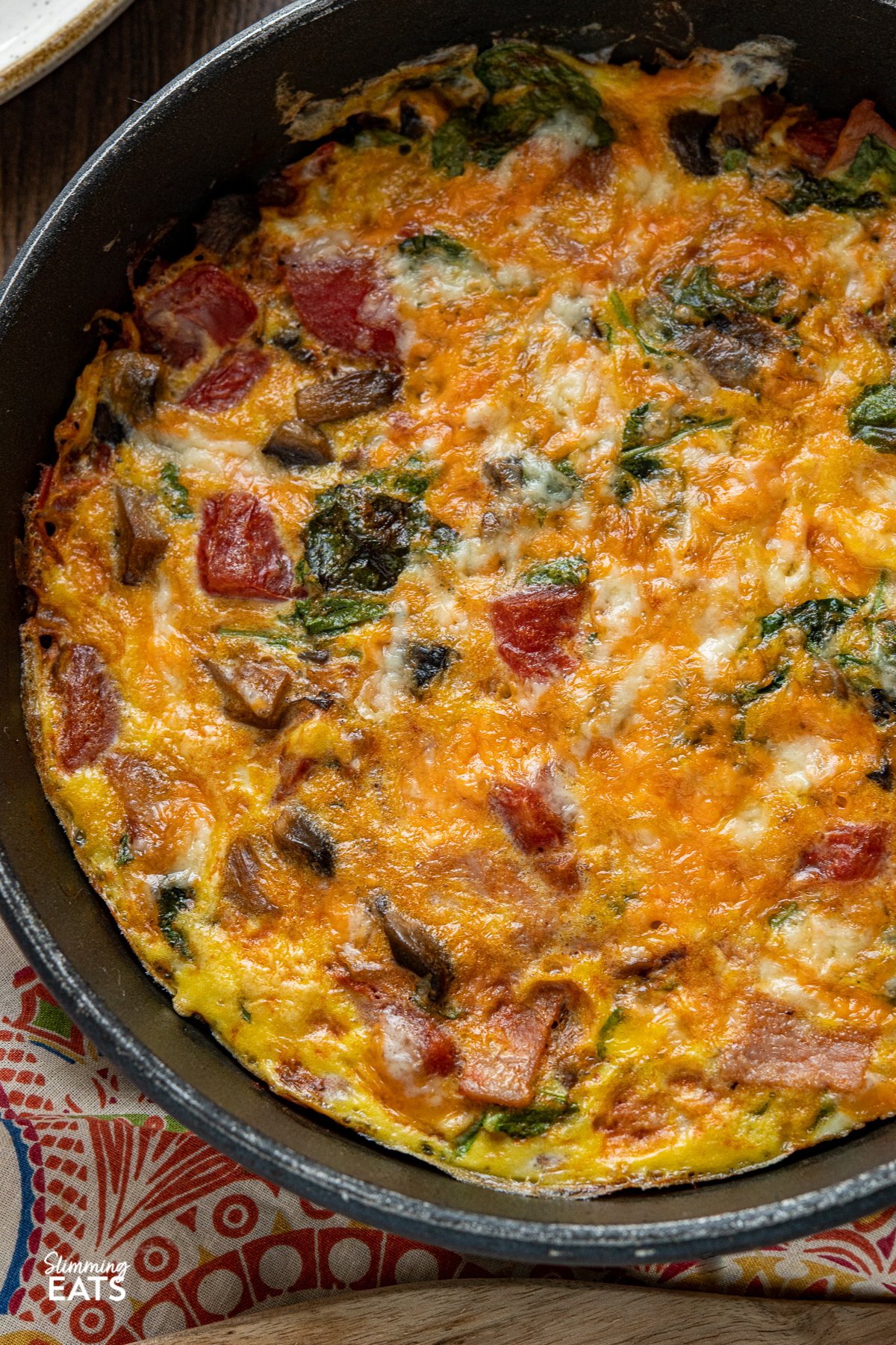 close up of Speedy Breakfast Frittata in pan