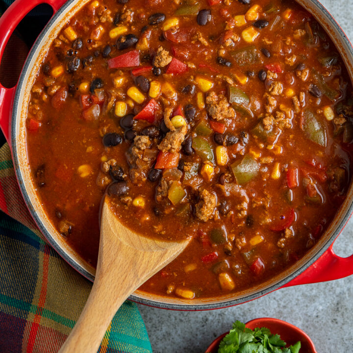 Turkey Taco Soup (Stove Top and Pressure Cooker)