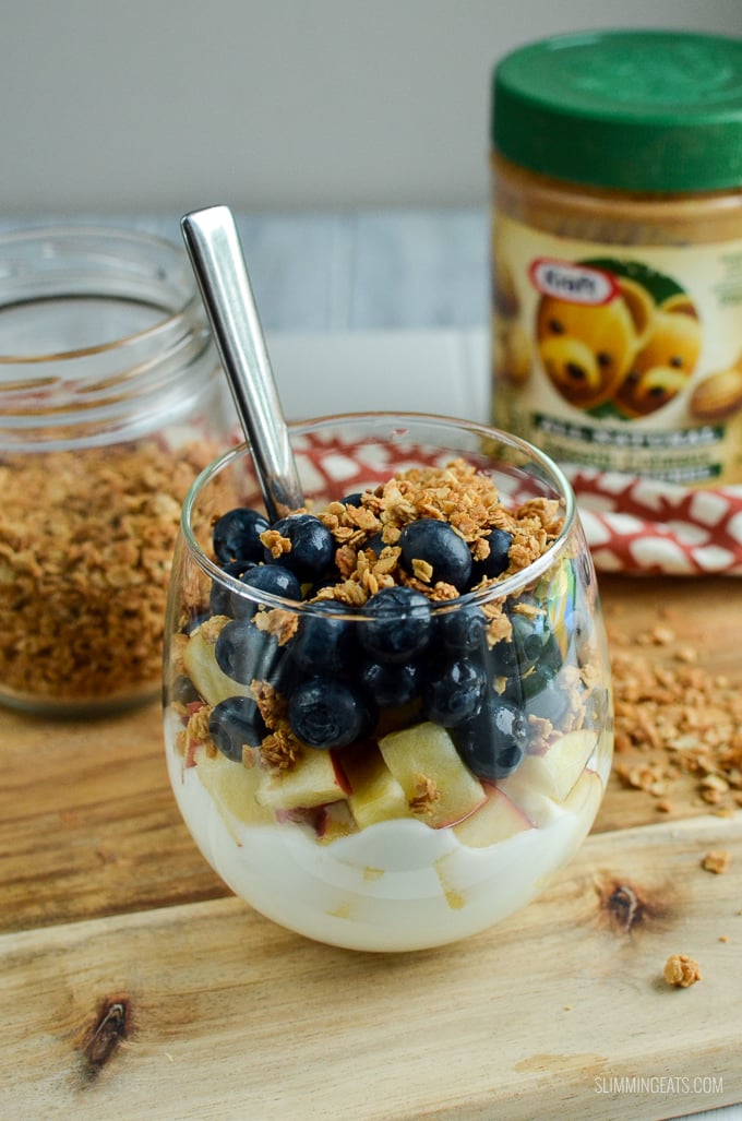 Slimming Eats 3 Ingredient Peanut Butter Granola - gluten free, dairy free, vegetarian, Slimming World and Weight Watchers friendly