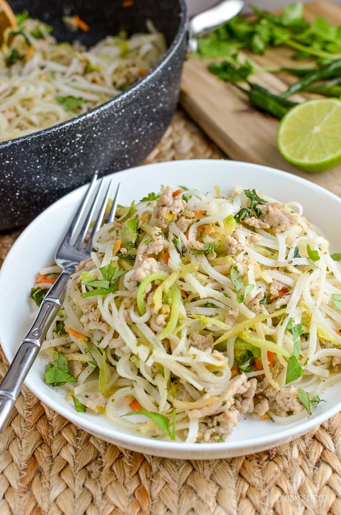 Slimming Eats Thai Chicken Noodles - gluten free, dairy free, Slimming Eats and Weight Watchers friendly 