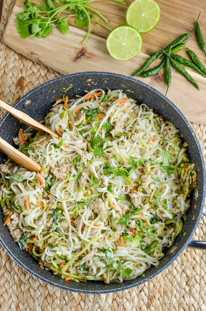 Slimming Eats Thai Chicken Noodles - gluten free, dairy free, Slimming Eats and Weight Watchers friendly