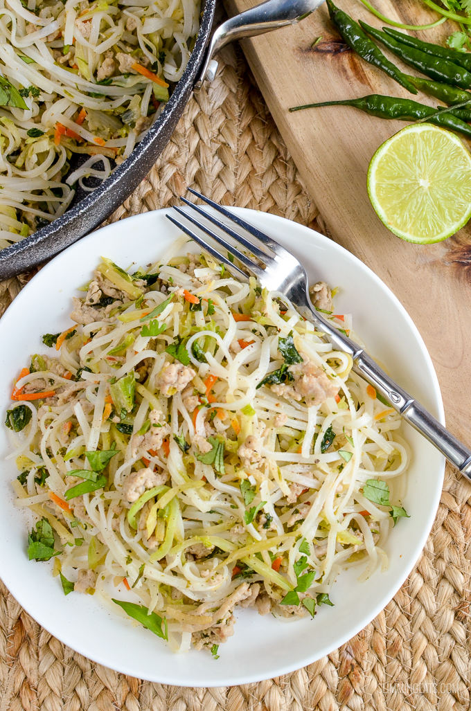 Slimming Eats Thai Chicken Noodles - gluten free, dairy free, Slimming Eats and Weight Watchers friendly 