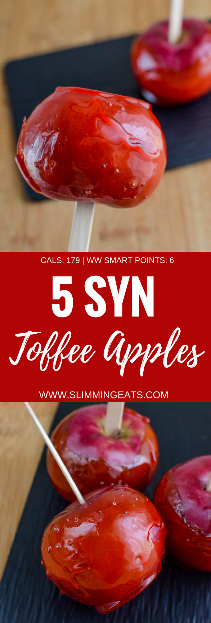 Slimming Eats Low Syn Toffee Apples / Candy Apples - gluten free, dairy free, vegetarian, Slimming World and Weight Watchers friendly