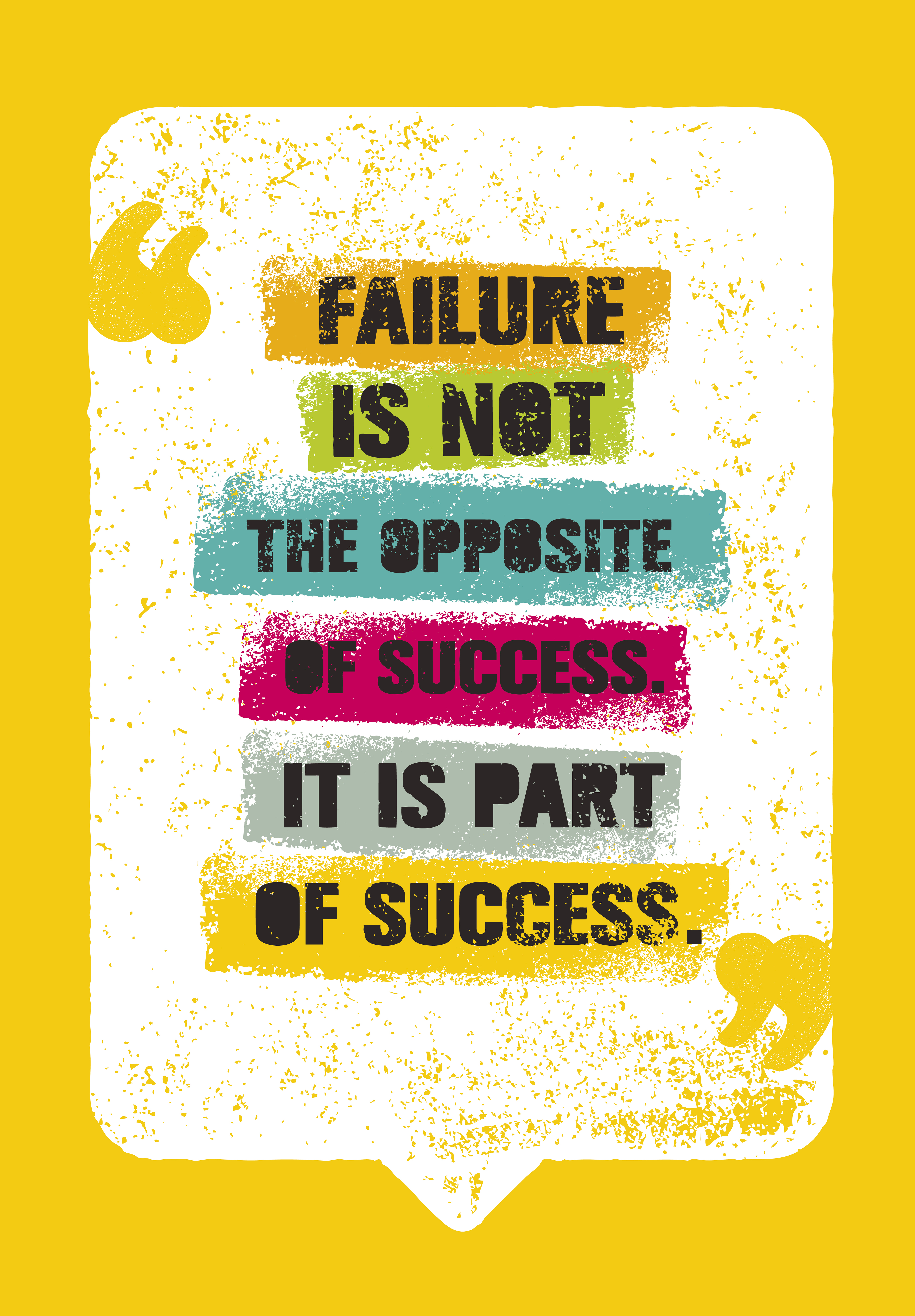 post saying failure is not the opposite of success it. is part of succhess