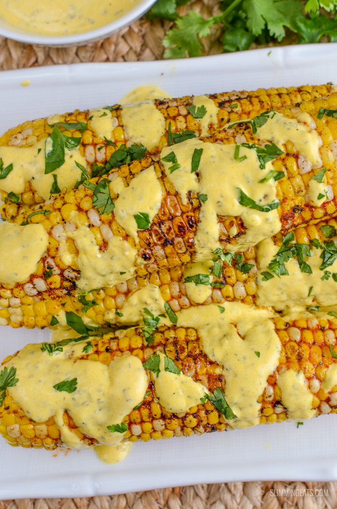 Slimming Eats Indian Spiced Corn on the Cob - gluten free, vegetarian, Slimming Eats and Weight Watchers friendly