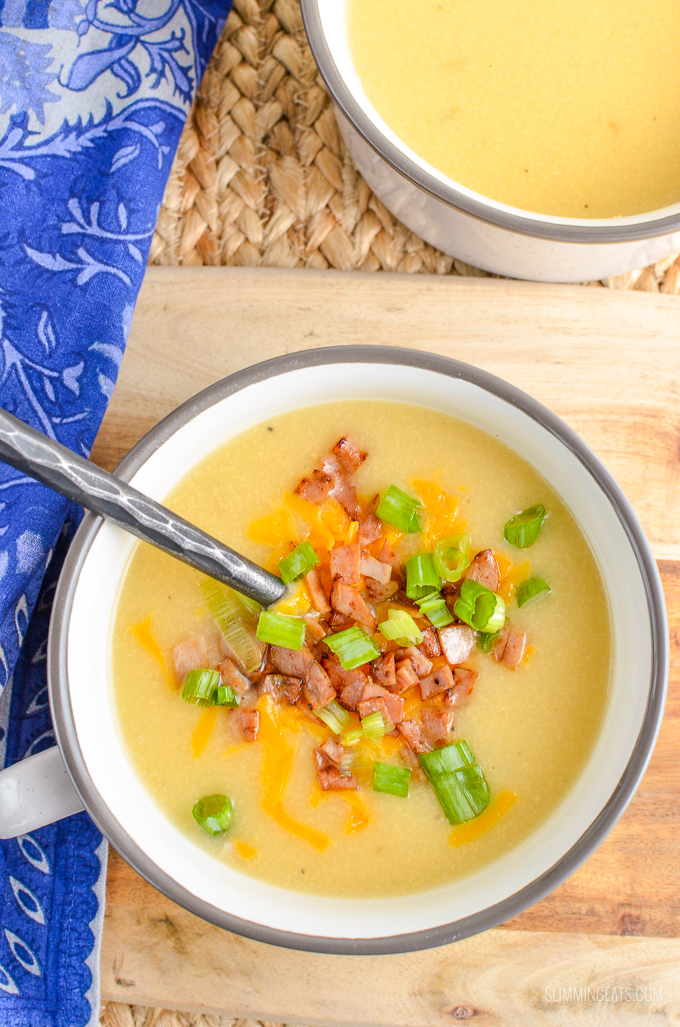 Syn Free Loaded Baked Potato Soup - gluten free, Slimming World and Weight Watchers friendly