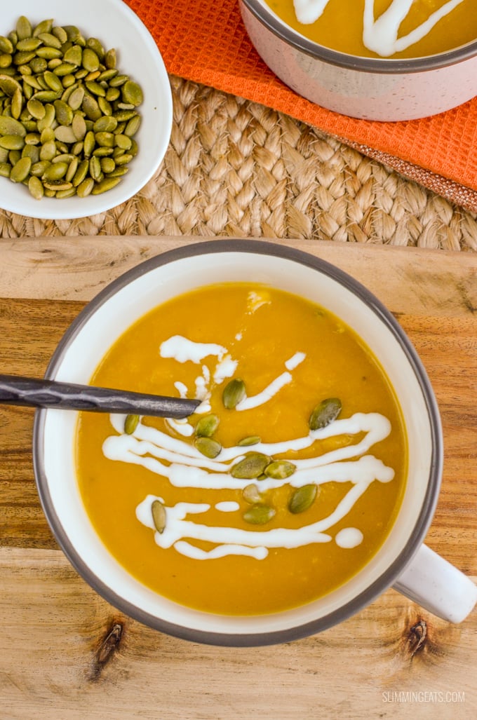 Slimming Eats Pumpkin Soup - gluten free, dairy free, vegetarian, Slimming Eats and Weight Watchers friendly