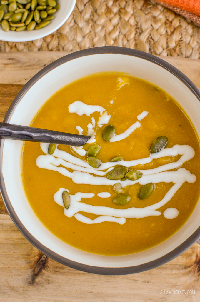 Slimming Eats Syn Free Pumpkin Soup - gluten free, dairy free, vegetarian, Slimming World and Weight Watchers friendly