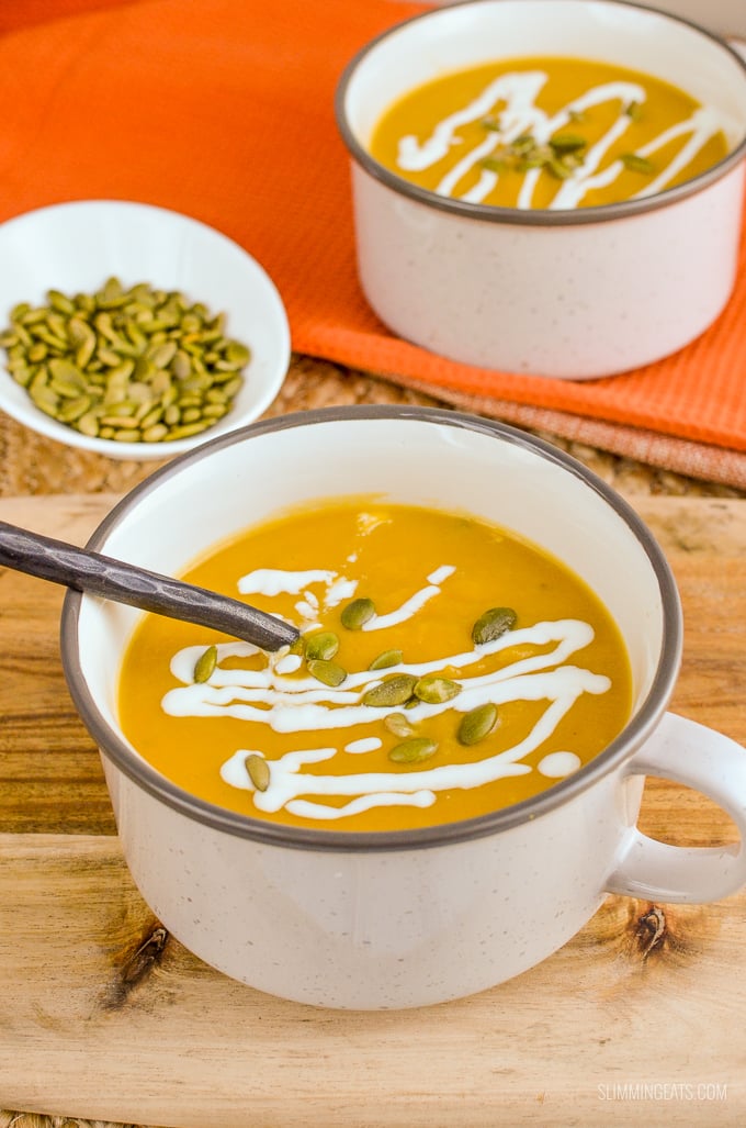 Slimming Eats Pumpkin Soup - gluten free, dairy free, vegetarian, Slimming Eats and Weight Watchers friendly