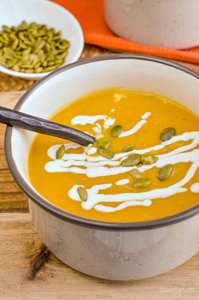 Slimming Eats Syn Free Pumpkin Soup - gluten free, dairy free, vegetarian, Slimming World and Weight Watchers friendly