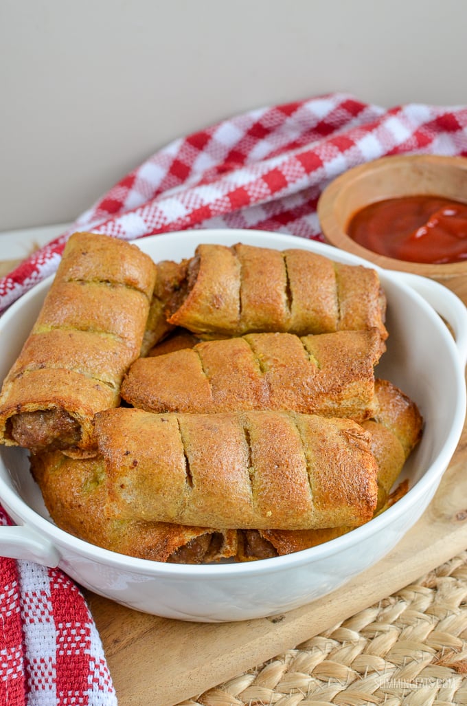 Slimming Eats Syn Free Sausage Rolls - dairy free, Slimming World and Weight Watchers friendly