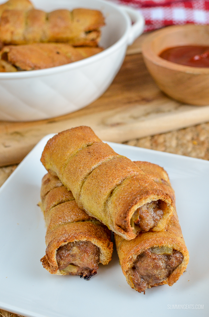 Slimming Eats Syn Free Sausage Rolls - dairy free, Slimming World and Weight Watchers friendly