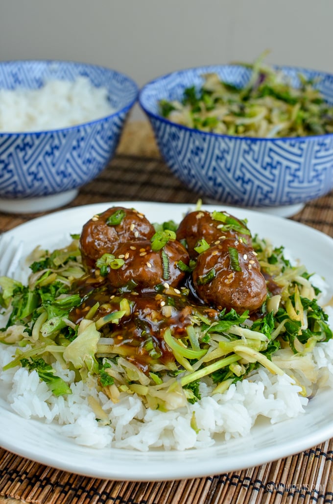 Slimming Eats Teriyaki Meatballs - gluten free, dairy free, Slimming World and Weight Watchers friendly