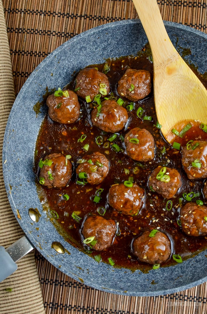 Slimming Eats Teriyaki Meatballs - gluten free, dairy free, Slimming World and Weight Watchers friendly