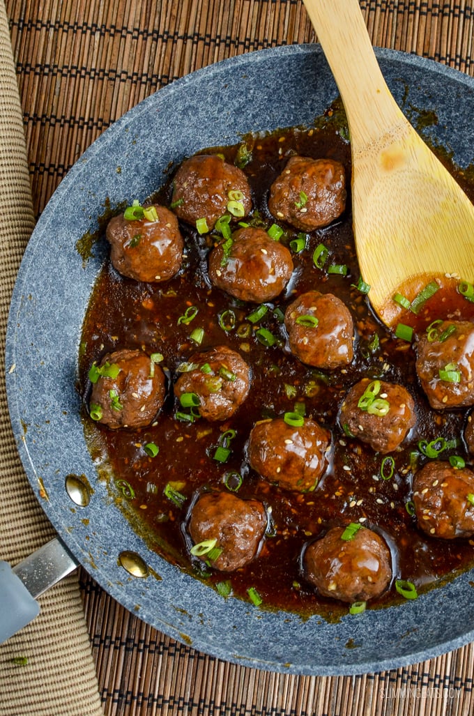 Slimming Eats Teriyaki Meatballs - gluten free, dairy free, Slimming and Weight Watchers friendly