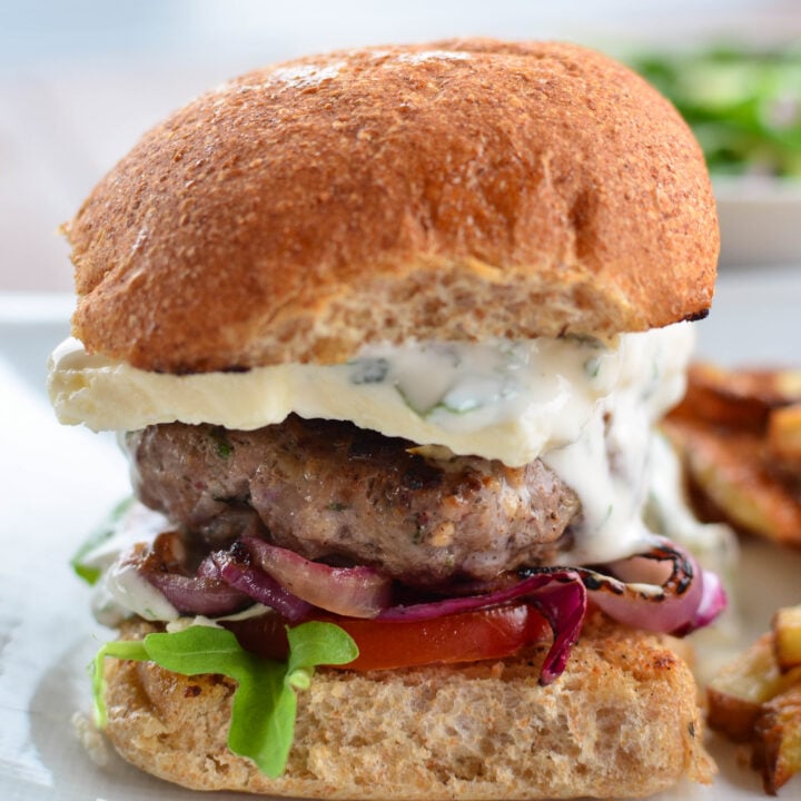 Greek Style Lamb Burgers